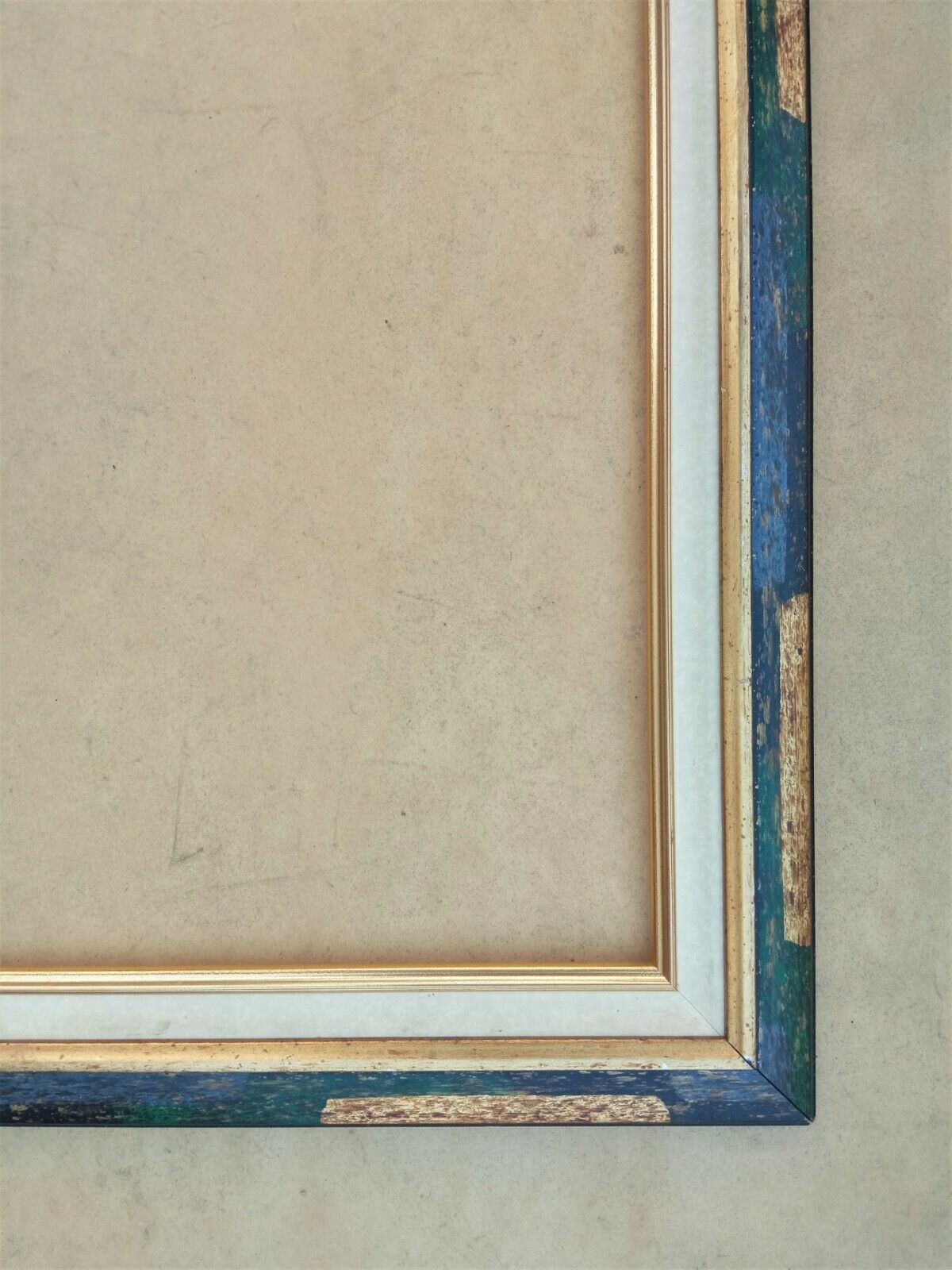 Contemporary gold and green blue frame