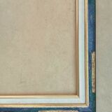 Cadre contemporain or et vert bleu