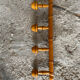 Vintage Bamboo Style Wall Coat Rack x4 Wooden Hanger #E430
