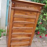 Semainier Napoléon III en noyer fin du 19e siècle