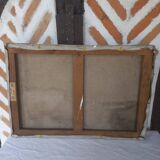 Tableau huile sur toile ancienne barque