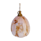 Art deco walking lamp in pink and amber marbled opaline