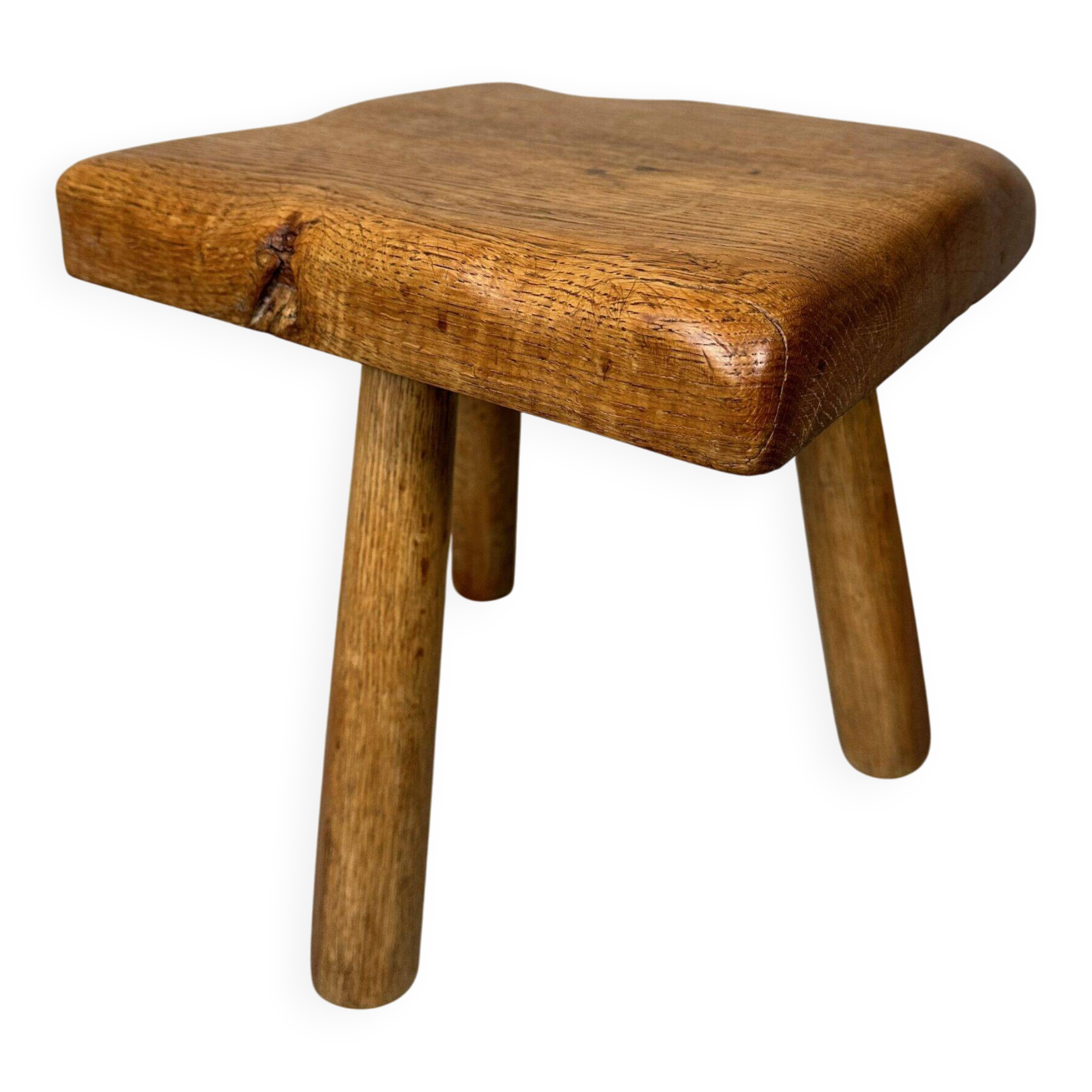 Vintage oak stool – tripod