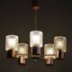 Mid-Century Chandelier in Chrome, Steel, Copper and Glass, Czech, 1960s