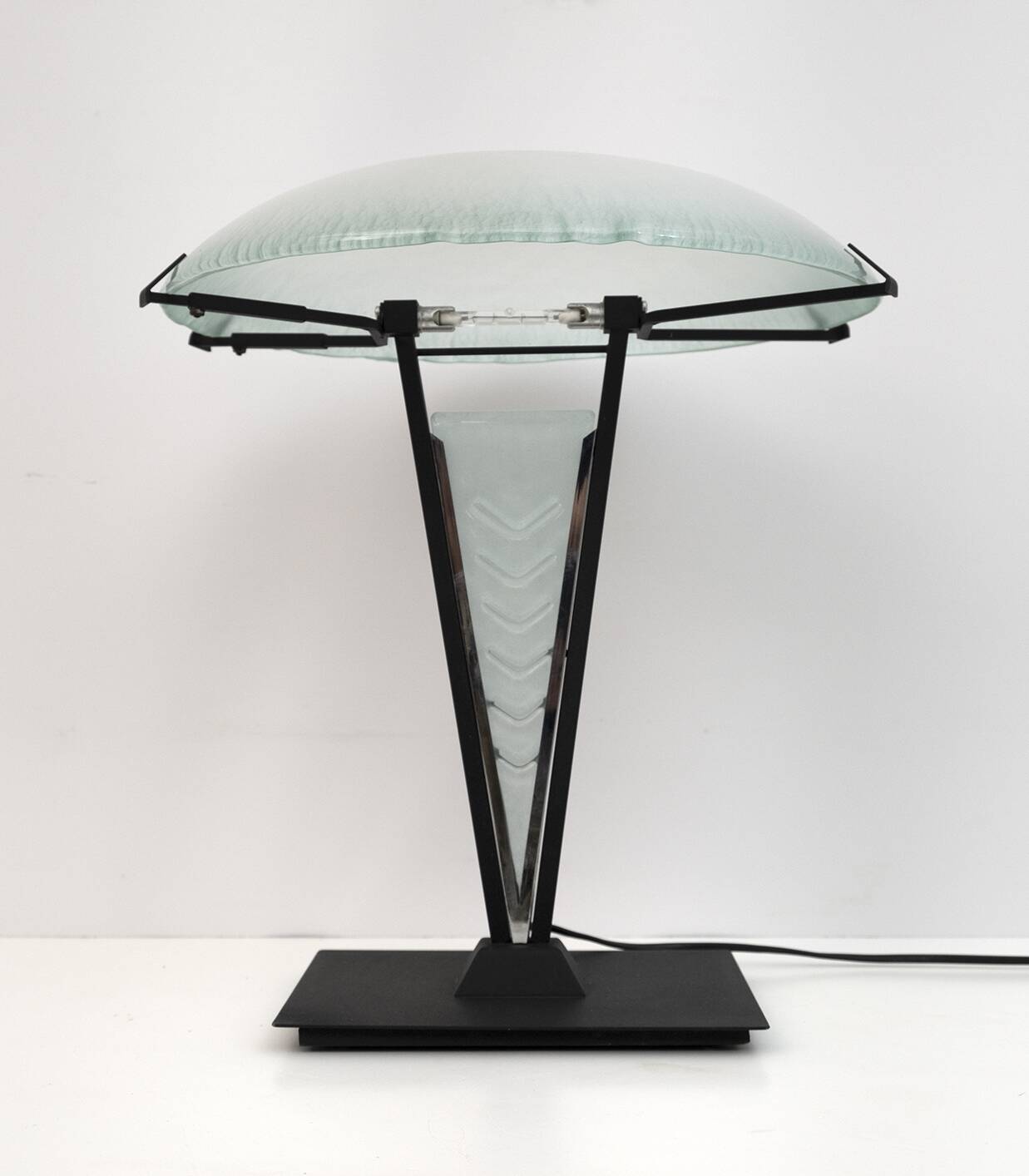 Post Modern Italian Murano Glass Mushroom Table Lamp, 1980s