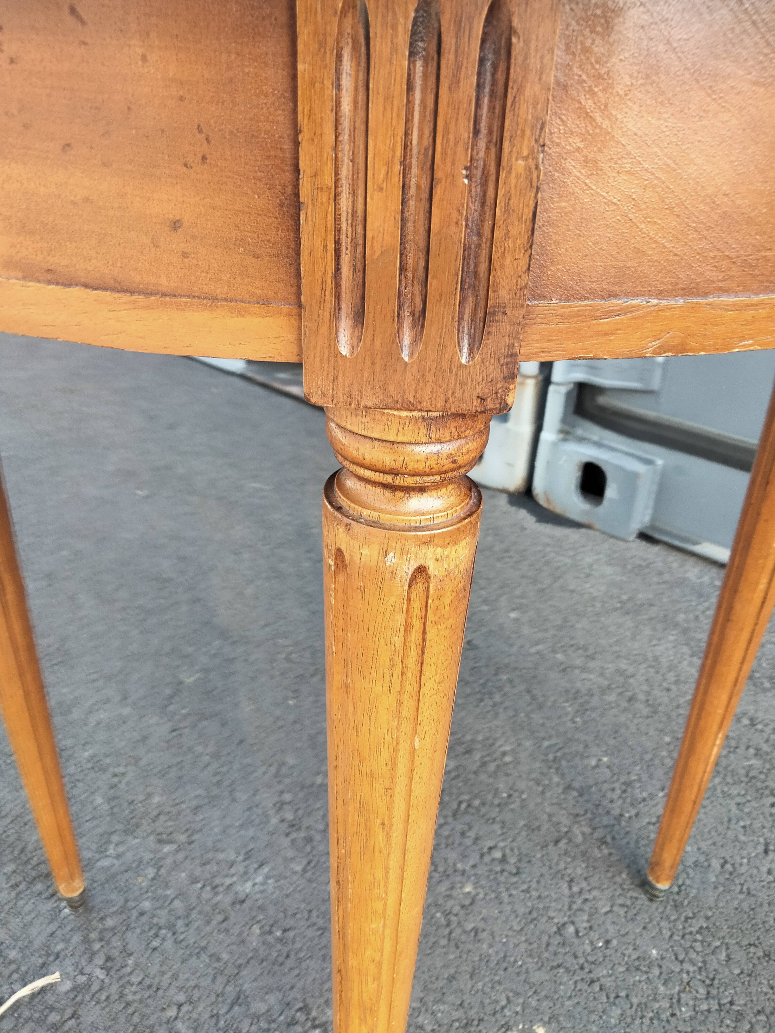 High table old hot water bottle Louis XVI style with marble top