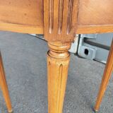 High table old hot water bottle Louis XVI style with marble top