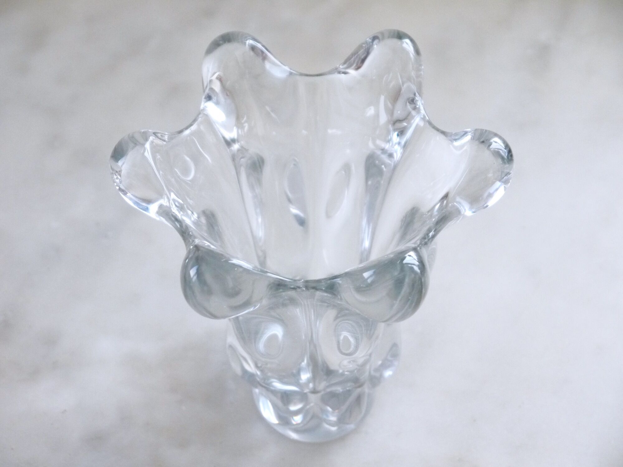 Vase vintage "cascade of Crystal" - design years 50-60 "cristallerie of valves-Châtel"