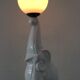 Vintage elephant lamp ceramic and opaline