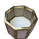 Planter in chrome steel and wicker