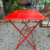 Folding iron garden table