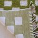 Green checkered rug - 288 x 184 cm