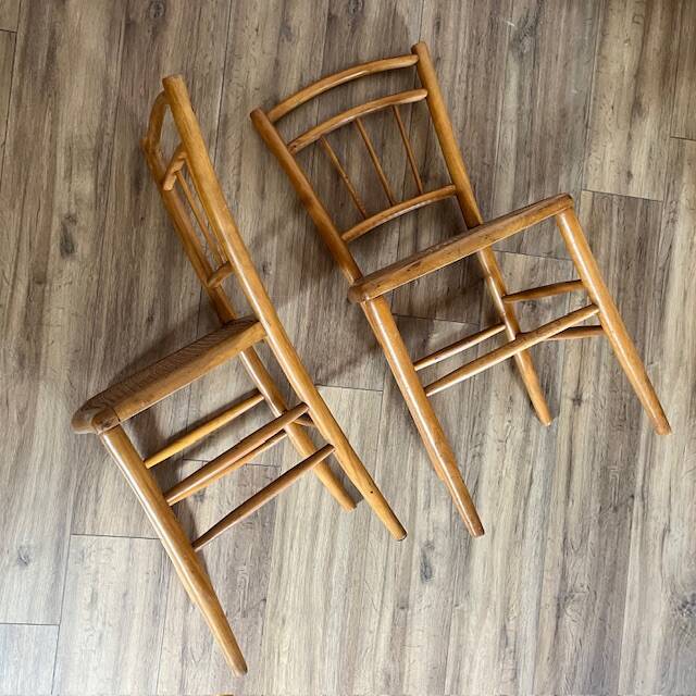 Pair of cane chairs