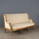 Antique neoclassical canapé in carved wood, Italy, 19th century.