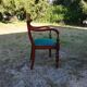 Wooden armchair and fabric seat