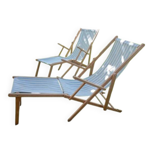 Chaises longues anciennes - bois