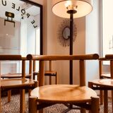 Series of 6 beech chairs Lübke