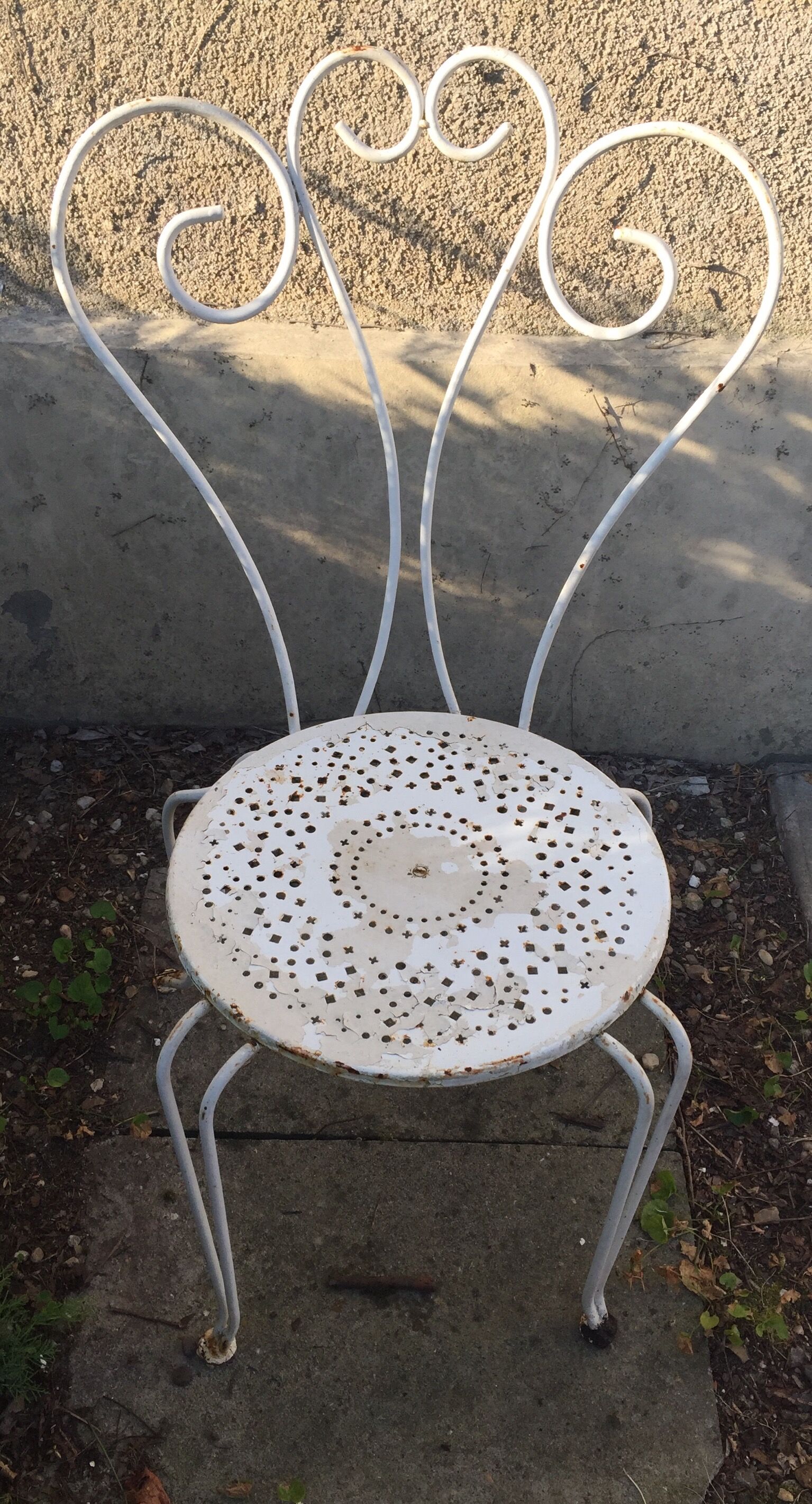 Garden furniture in wrought iron