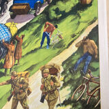 Double-sided school poster signed herouar collection rossignol verdun june 1940