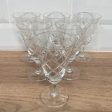 Set of 6 white wine glasses