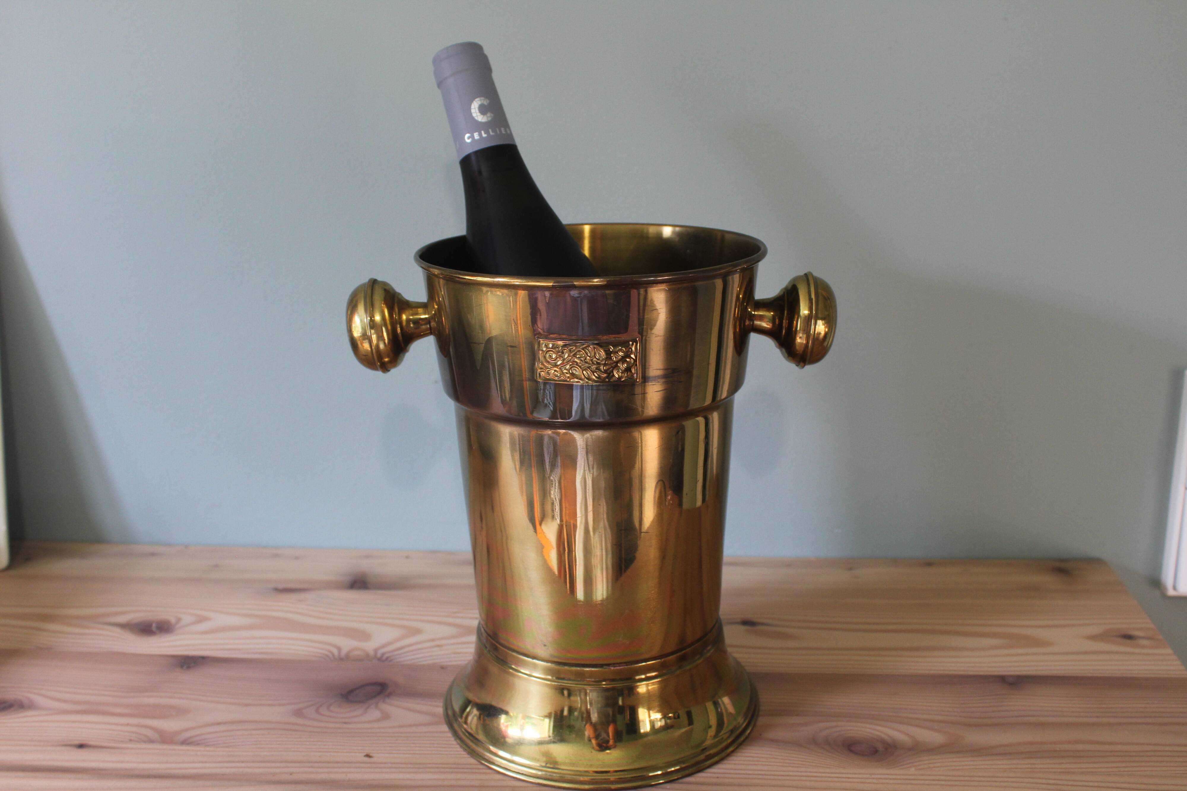 Vintage brass ice bucket