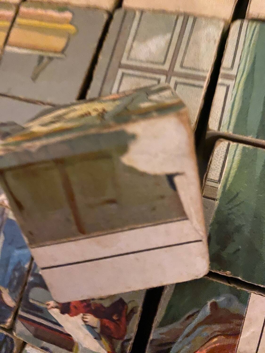 19th century wooden cube set