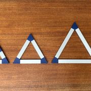 Postmodern triangular trivets by Jorgen Meldgaard for Menu, 1980s, set of 3.