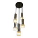 lustre cascade 5 lumières années 70