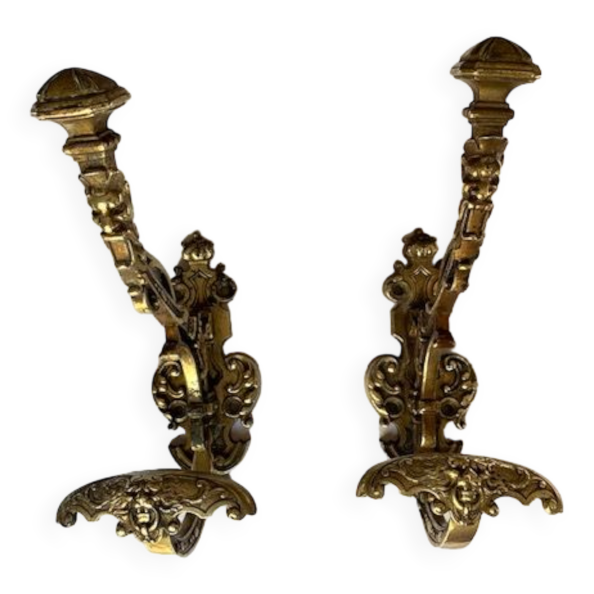Gilded bronze hook nineteenth, Louis XVI, chimera decoration