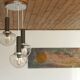 Mcm pendant light  space age accent hanging mid century modern lamp 1980's