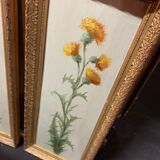 Pair of paint on still life wood