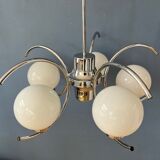 Sputnik chandelier chrome space age
