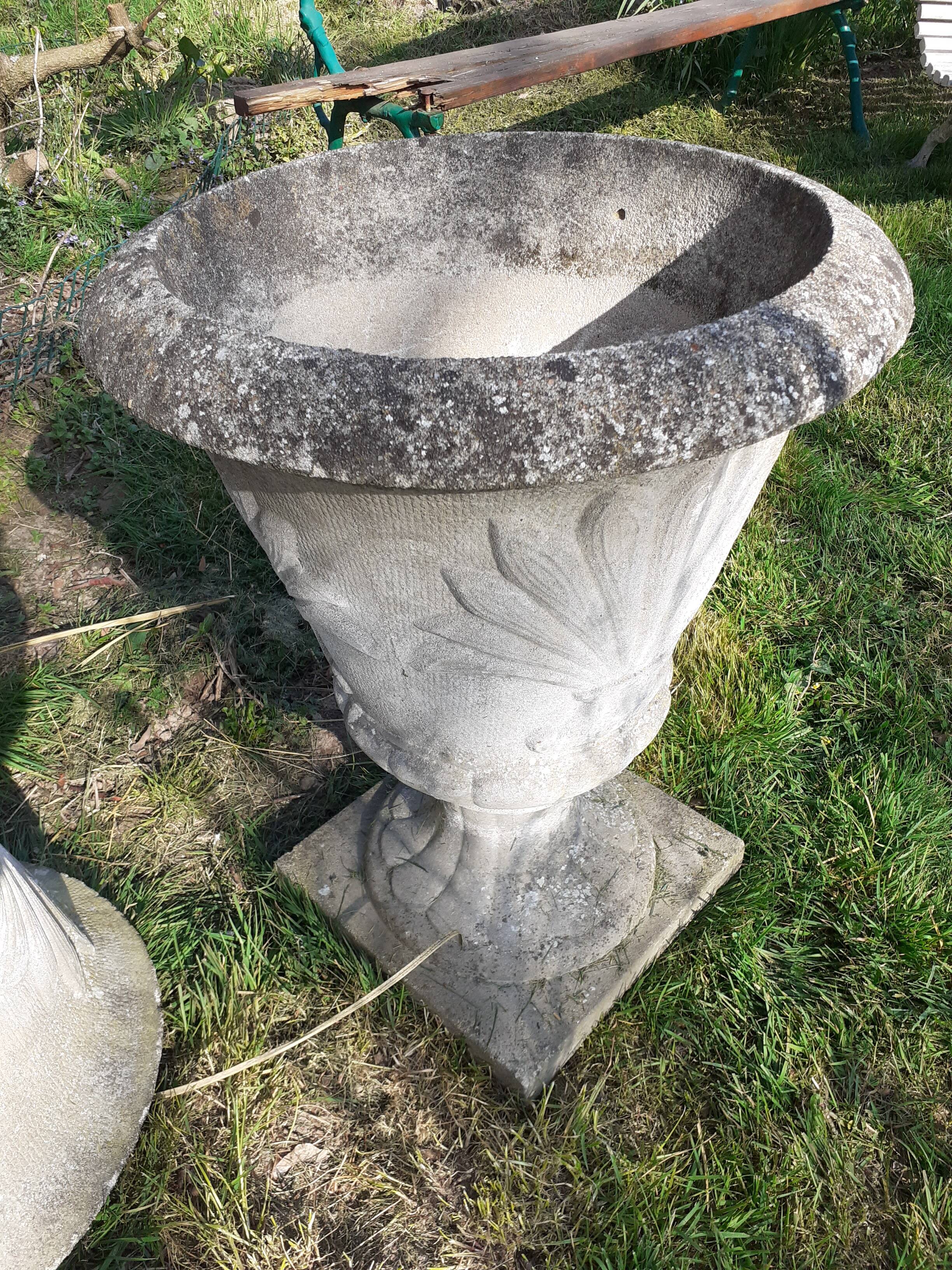 Pair of medieval stone planters