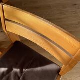 Table and 4 chairs in solid elm Regain