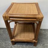 Vintage rattan bedside