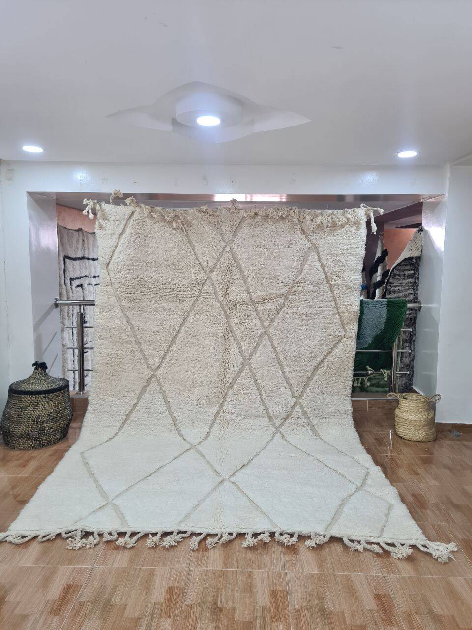Handmade wool Berber rug 300X200 cm