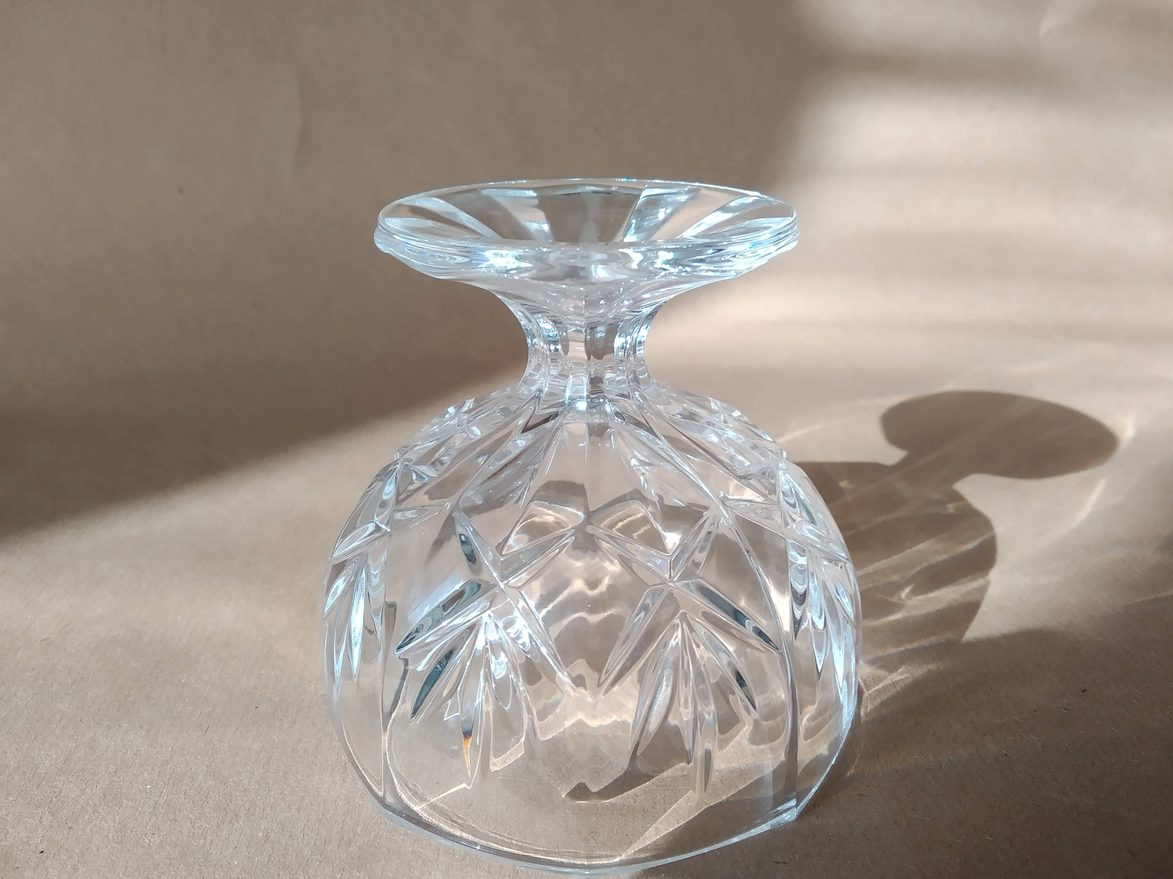 Vintage Cut Crystal Footed Candy Box *