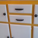 Buffet low yellow and white mado