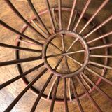 Metal basket with candlesticks