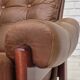 1970s, Swedish design, armchair with footstool, furniture leather.