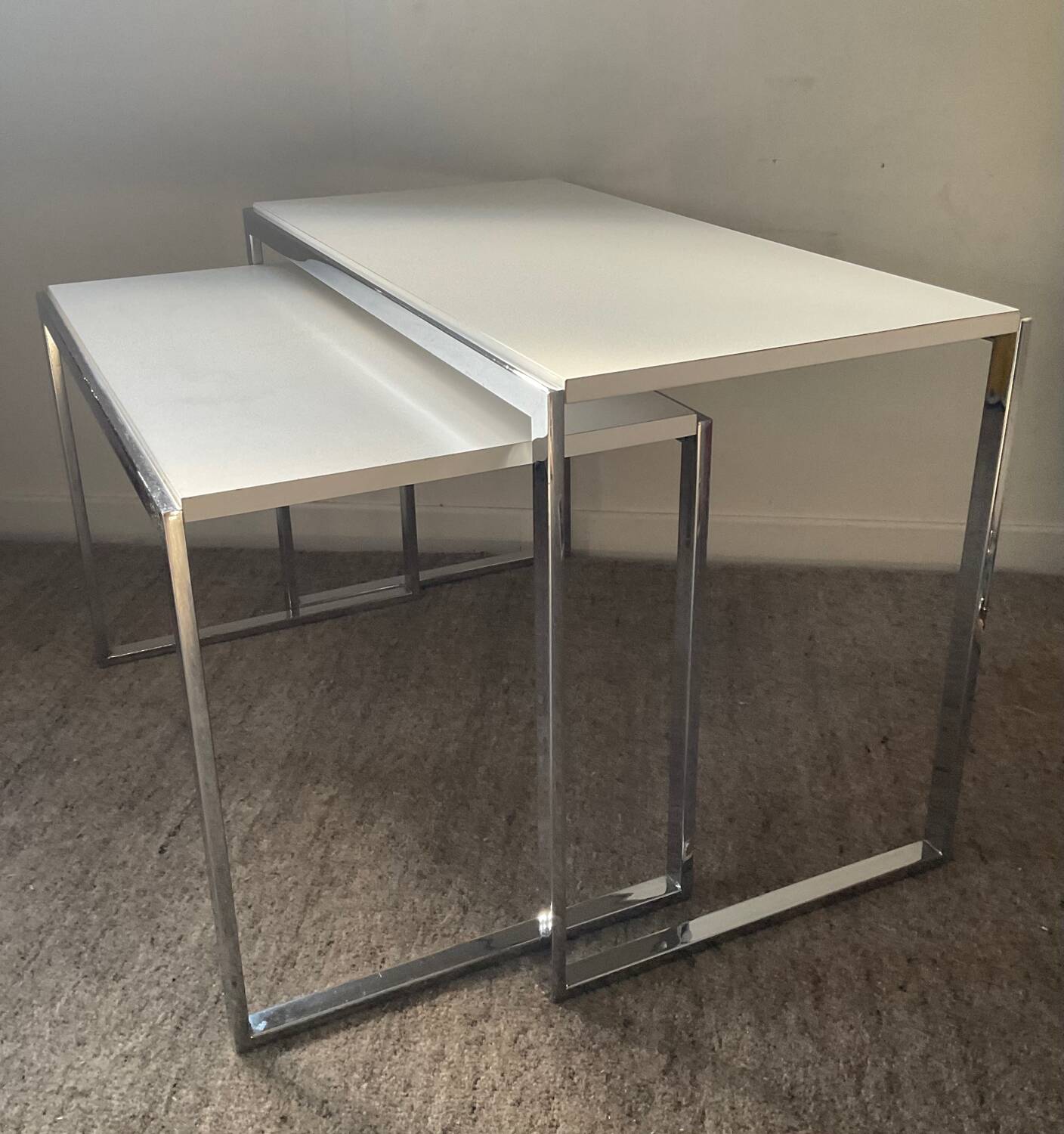Pair of vintage 70s nesting tables