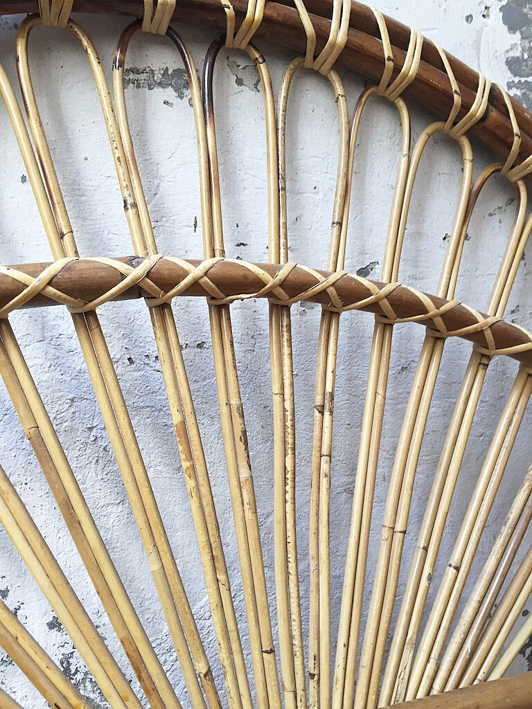Vintage rattan headboard 1 place
