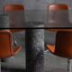 Marble and Glass Dining Table by Massimo Vignelli, Italy, 1980s