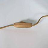 Lampe de chevet bohémienne années 70, vintage en faïence & laiton