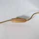 1970s bohemian bedside lamp, vintage in ceramic & brass