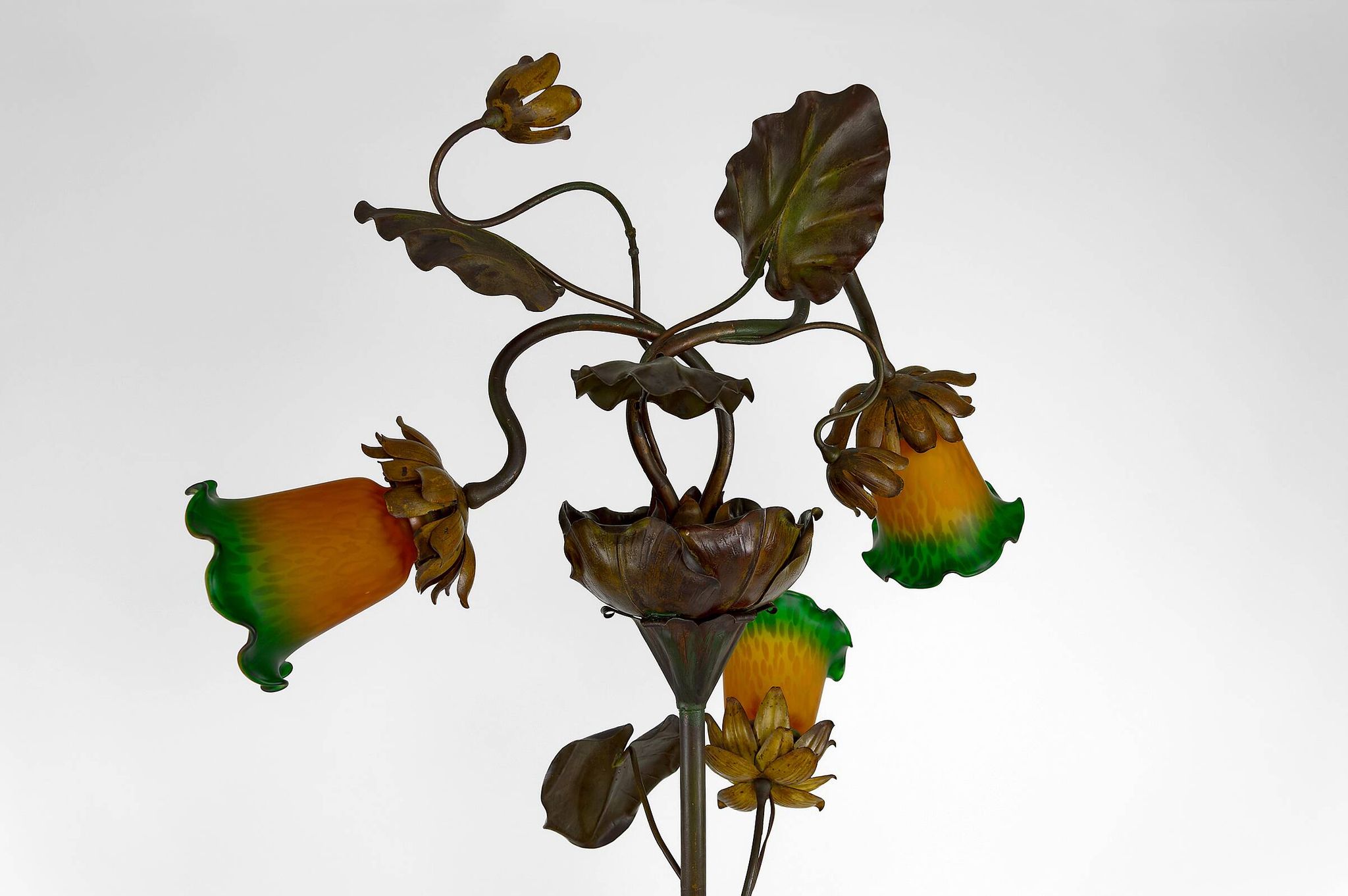 Japanese-style Heron floor lamp, Art Nouveau, France, circa 1900