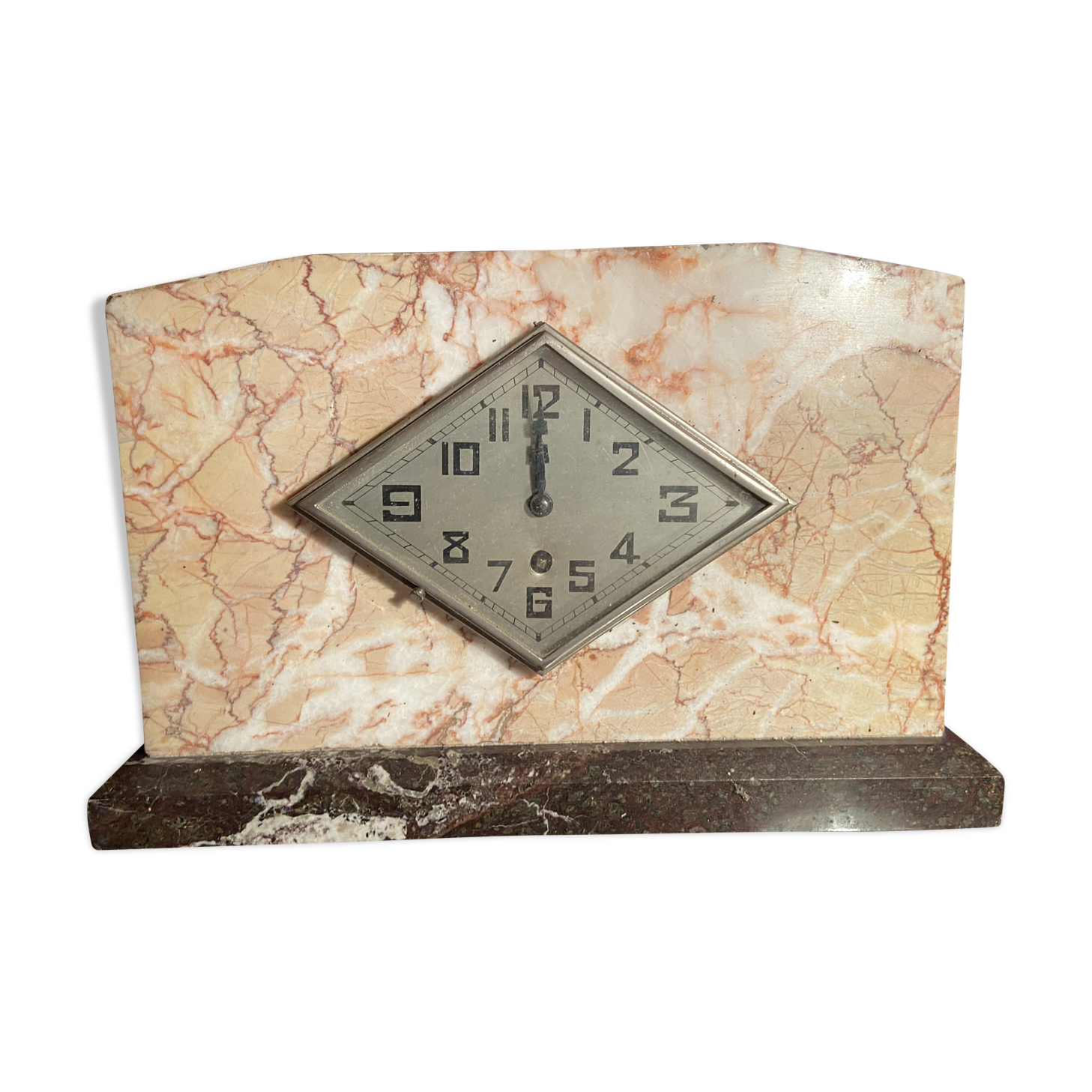 Art deco 1930 elegante pendulum two marbles