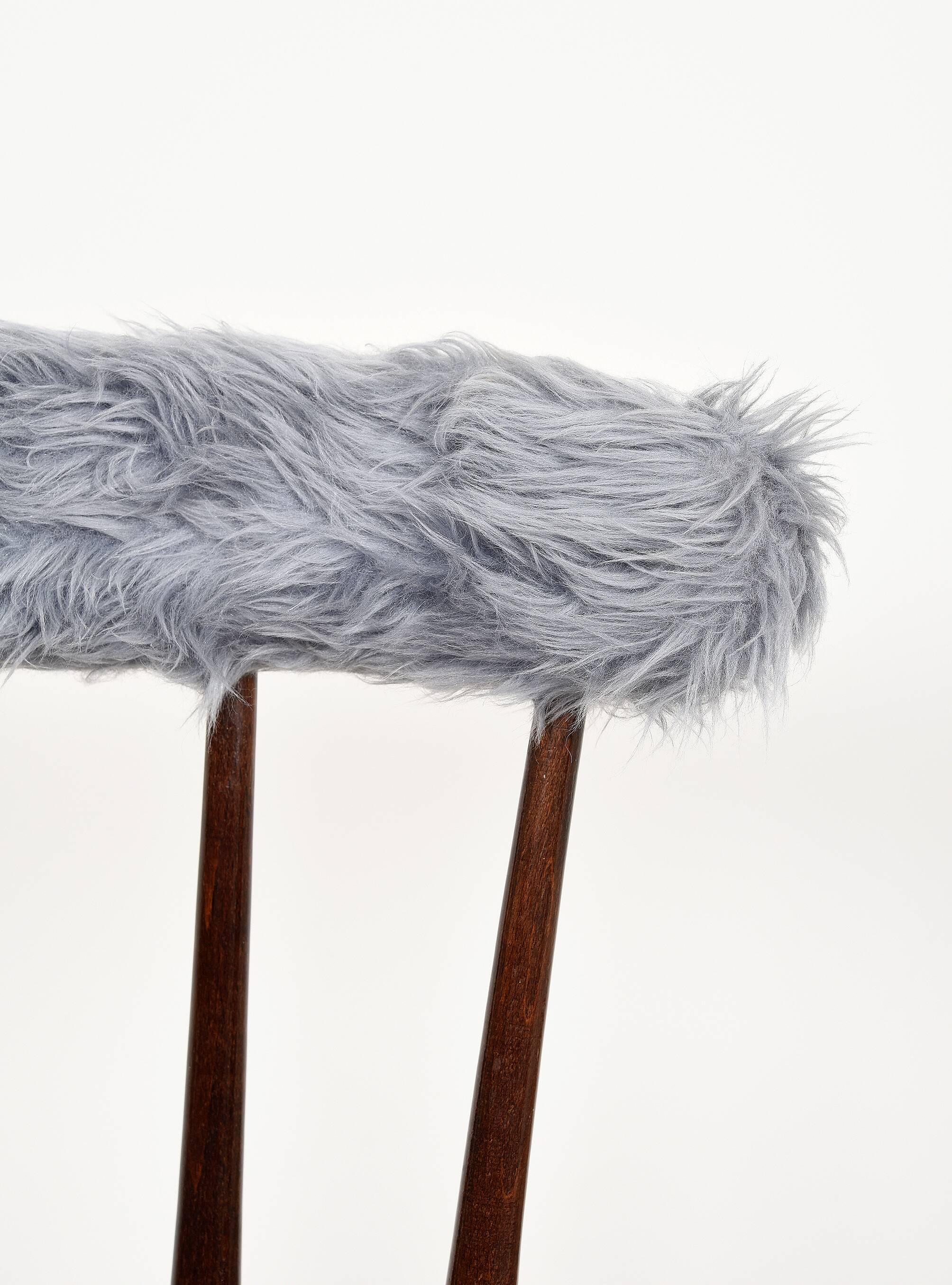 Blue Moumoute chair from the 60s.