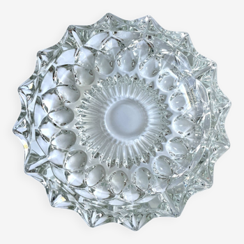 Large thick crystal ashtray