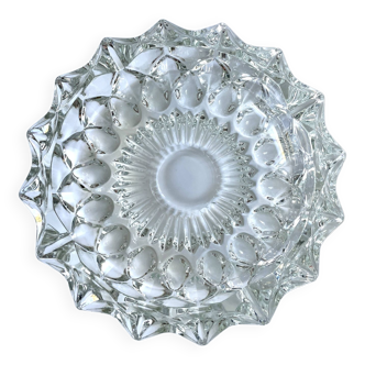 Large thick crystal ashtray